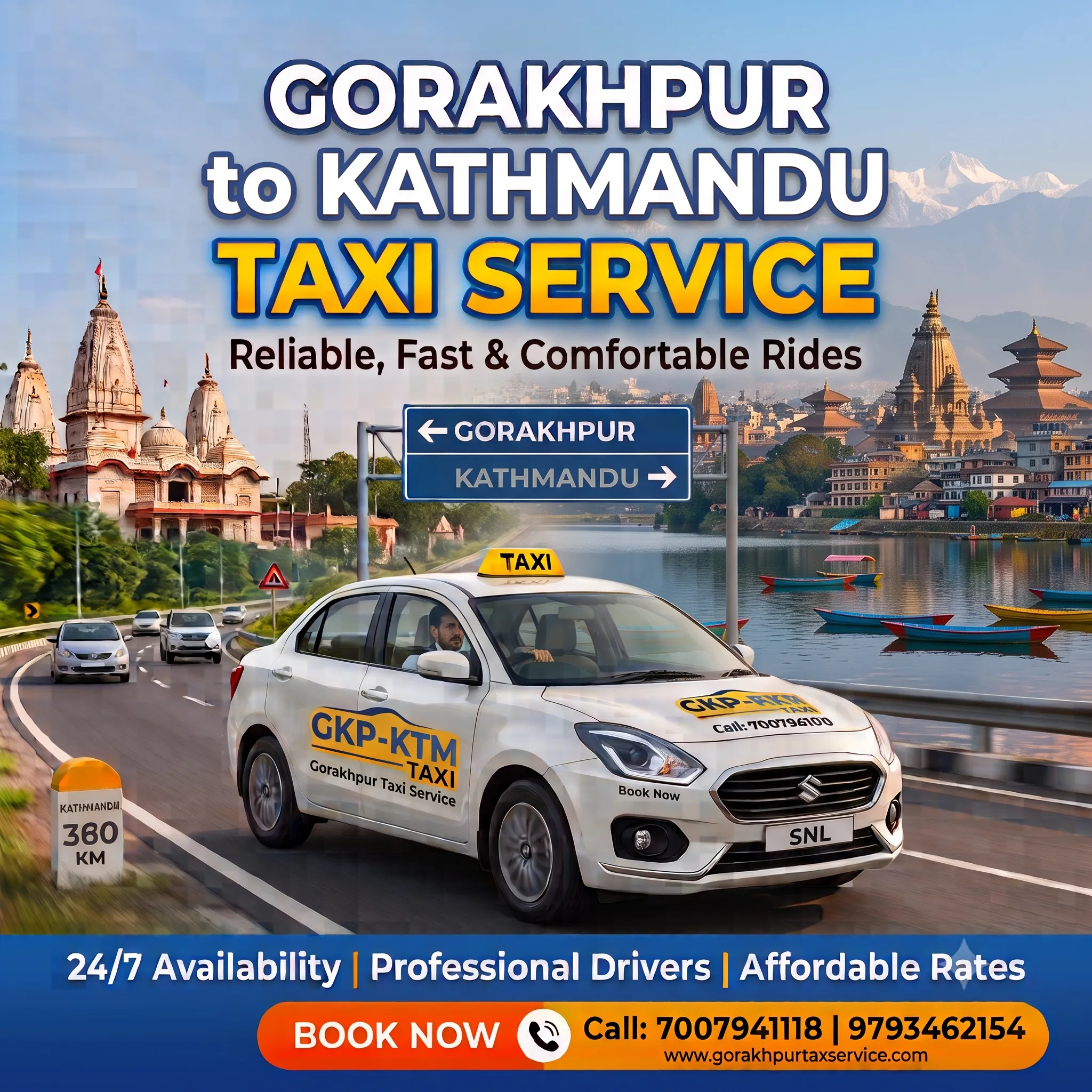 Gorakhpur to Kathmandu taxi